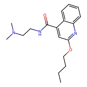 2-Butoxy-N-[2-(dimethylamino)ethyl]quinoline-4-carboxamide structure