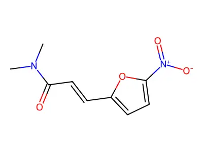 N,N-二甲基-3-(5-硝基-2-呋喃基)丙烯酰胺 structure
