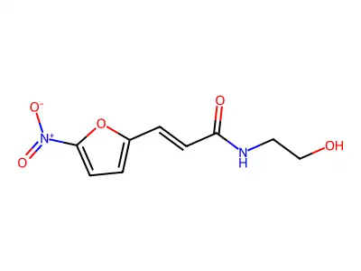 2-Propenamide,n-(2-hydroxyethyl)-3-(5-nitro-2-furanyl)- structure