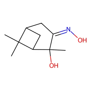 Bicyclo[3.1.1]heptan-3-one, 2-hydroxy-2,6,6-trimethyl-, oxime structure