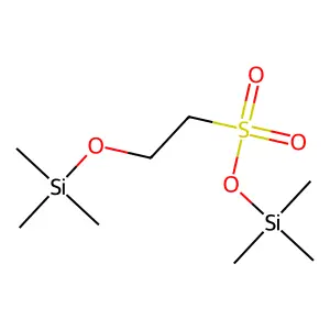 Ethanesulfonic acid, 2-[(trimethylsilyl)oxy]-, trimethylsilyl ester structure
