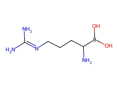 [1-Amino-4-(diaminomethylideneamino)butyl]boronic acid structure