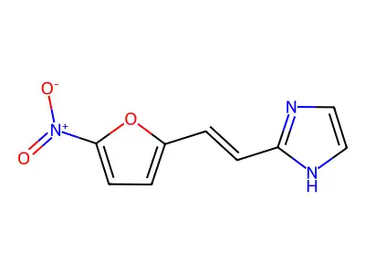 2-[2-(5-Nitro-2-furyl)vinyl]imidazole structure
