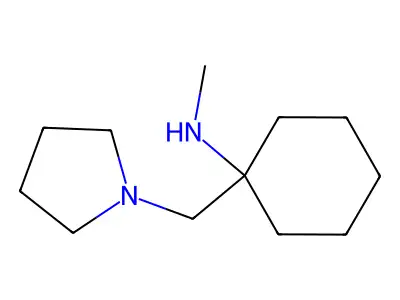 Methyl-(1-pyrrolidin-1-ylmethyl-cyclohexyl)-amine structure
