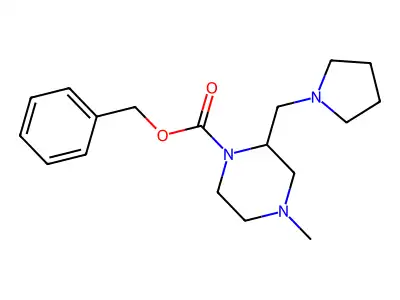 4-Methyl-2-pyrrolidin-1-ylmethyl-piperazine-1-carboxylic acid benzyl ester structure