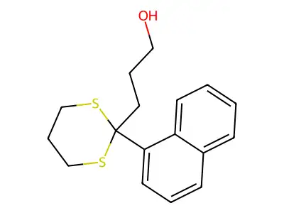 3-(2-Naphthalen-1-yl-[1,3]dithian-2-yl)-propan-1-ol structure