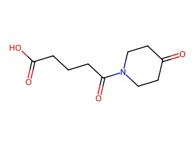 5-Oxo-5-(4-oxopiperidin-1-yl)pentanoic acid structure