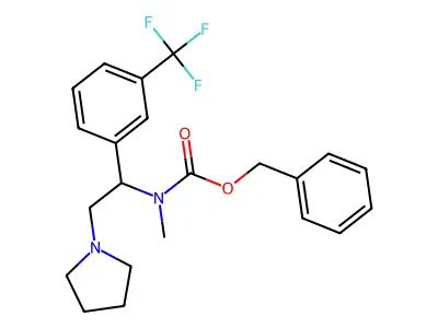 Benzyl methyl(2-(pyrrolidin-1-yl)-1-(3-(trifluoromethyl)phenyl)ethyl)carbamate structure