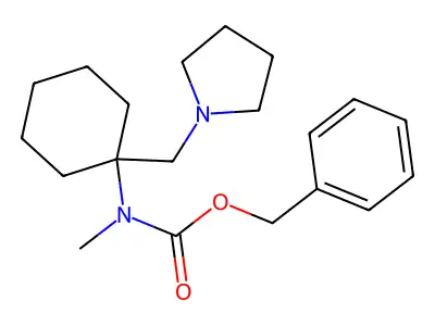 Benzyl methyl(1-(pyrrolidin-1-ylmethyl)cyclohexyl)carbamate structure