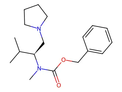 (S)-Benzyl methyl(3-methyl-1-(pyrrolidin-1-YL)butan-2-YL)carbamate structure
