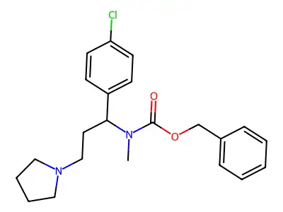 Benzyl (1-(4-chlorophenyl)-3-(pyrrolidin-1-yl)propyl)(methyl)carbamate structure