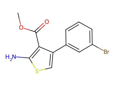 Methyl 2-amino-4-(3-bromophenyl)thiophene-3-carboxylate structure