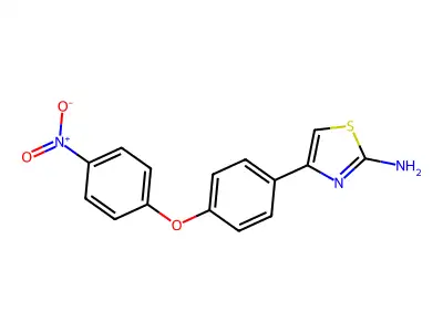4-[4-(4-Nitrophenoxy)phenyl]thiazol-2-ylamine structure