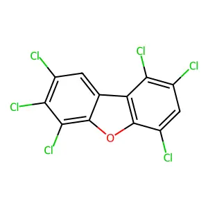1,2,4,6,7,8-Hexachlorodibenzofuran structure