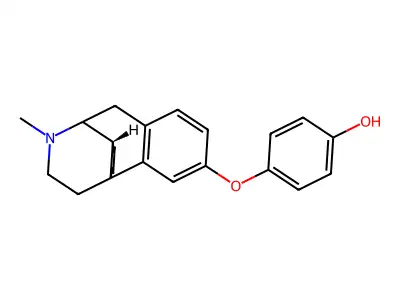 3-(4'-Hydroxyphenoxy)-N-methylmorphinan structure