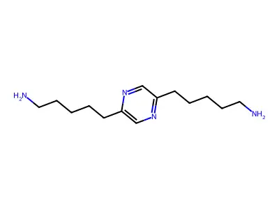2,5-Pyrazinedipentanamine structure