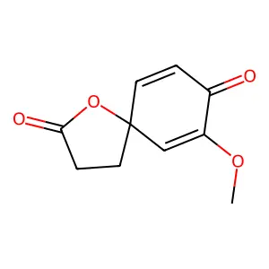 9-Methoxy-4-oxaspiro[4.5]deca-6,9-diene-3,8-dione structure
