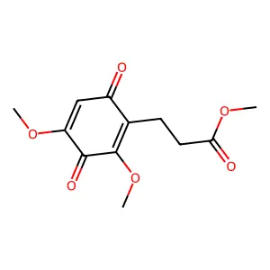 Methyl 3-(2,4-dimethoxy-3,6-dioxocyclohexa-1,4-dien-1-yl)propanoate structure