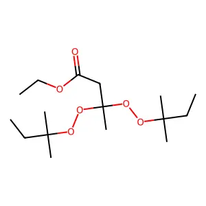 Butanoic acid, 3,3-bis[(1,1-dimethylpropyl)dioxy]-, ethyl ester structure
