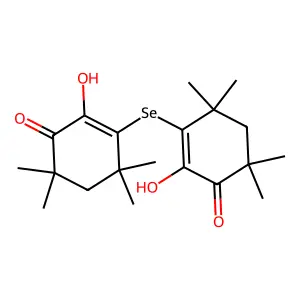 3,3'-Selanylbis(2-hydroxy-4,4,6,6-tetramethylcyclohex-2-en-1-one) structure
