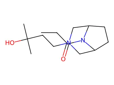 3,8-Diazabicyclo(3.2.1)octane-3-propanol, alpha,alpha-dimethyl-8-propionyl- structure