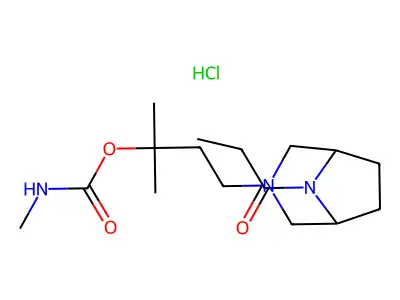 3-(3-Metil-3-metilcarbamilossi)butil-8-propionil-3,8-diazobiciclo(3.2.1)ottano [Italian] structure