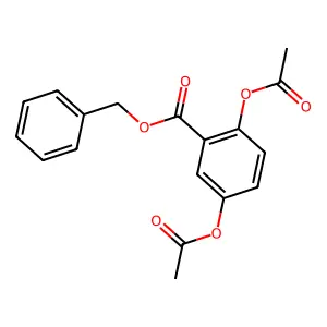 Benzyl-2,5-diacetoxybenzoate structure