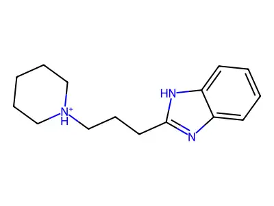2-(3-piperidin-1-ium-1-ylpropyl)-1H-benzimidazole structure