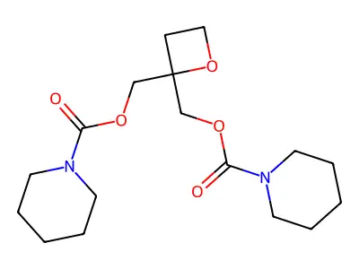 1-Piperidinecarboxylic acid, 3-oxetanylidenedimethylene ester structure