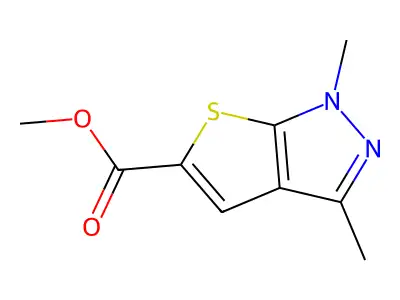 methyl 1,3-dimethyl-1H-thieno[2,3-c]pyrazole-5-carboxylate structure