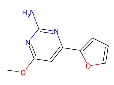 4-(2-Furanyl)-6-methoxy-2-pyrimidinamine structure