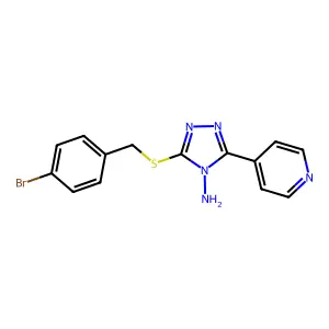 3-[(4-Bromophenyl)methylthio]-5-(4-pyridyl)-1,2,4-triazole-4-ylamine structure