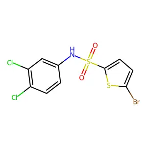 5-bromo-N-(3,4-dichlorophenyl)thiophene-2-sulfonamide structure