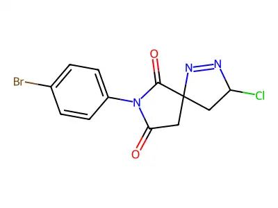 7-(4-Bromophenyl)-3-chloro-1,2,7-triazaspiro[4.4]non-1-ene-6,8-dione structure