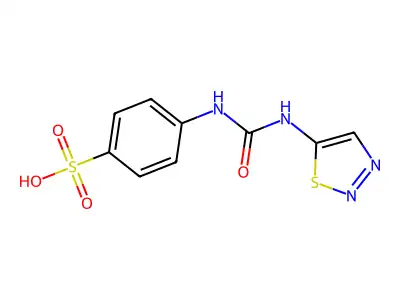 4-[(1,2,3-Thiadiazol-5-ylcarbamoyl)amino]benzenesulfonic acid structure