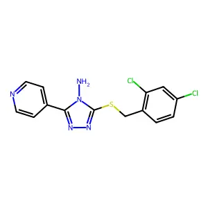 3-[(2,4-Dichlorophenyl)methylthio]-5-(4-pyridyl)-1,2,4-triazole-4-ylamine structure