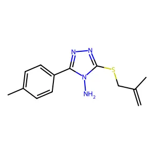 3-(2-Methyl-allylsulfanyl)-5-p-tolyl-[1,2,4]triazol-4-ylamine structure