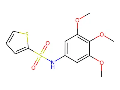N-(3,4,5-trimethoxyphenyl)thiophene-2-sulfonamide structure