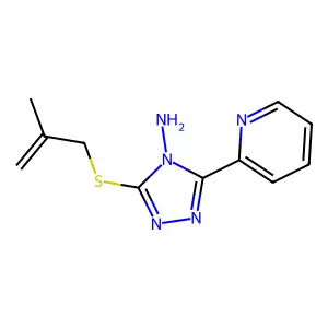 3-(2-Methylprop-2-enylsulfanyl)-5-pyridin-2-yl-1,2,4-triazol-4-amine structure