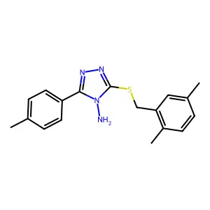 3-[(2,5-Dimethylphenyl)methylthio]-5-(4-methylphenyl)-1,2,4-triazole-4-ylamine structure