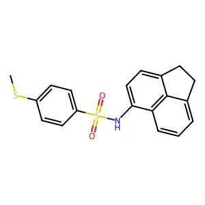 N-(1,2-dihydro-5-acenaphthylenyl)-4-(methylthio)benzenesulfonamide structure