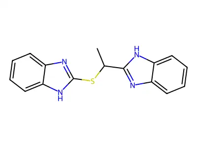 2-[1-(1H-benzimidazol-2-yl)ethylsulfanyl]-1H-benzimidazole structure