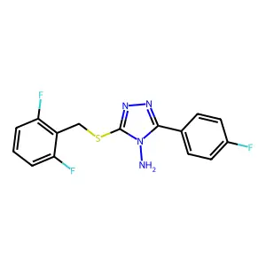 3-[(2,6-Difluorophenyl)methylthio]-5-(4-fluorophenyl)-1,2,4-triazole-4-ylamine structure