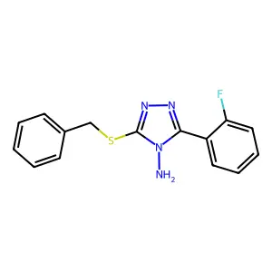 3-(2-Fluorophenyl)-5-(phenylmethylthio)-1,2,4-triazole-4-ylamine structure