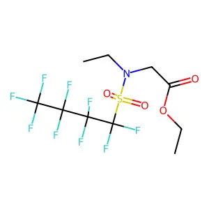 Glycine, N-ethyl-N-[(1,1,2,2,3,3,4,4,4-nonafluorobutyl)sulfonyl]-, ethyl ester structure