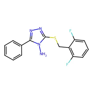 3-[(2,6-Difluorophenyl)methylthio]-5-phenyl-1,2,4-triazole-4-ylamine structure