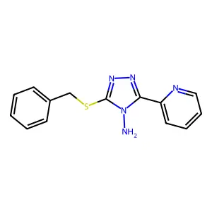 3-Benzylsulfanyl-5-pyridin-2-yl-[1,2,4]triazol-4-ylamine structure