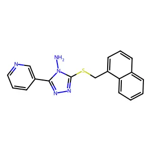 3-(Naphthylmethylthio)-5-(3-pyridyl)-1,2,4-triazole-4-ylamine structure