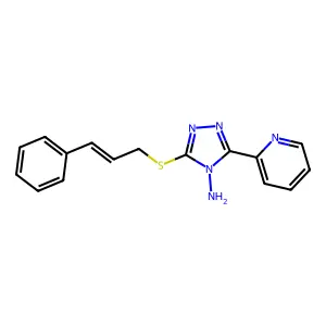 3-(3-Phenylprop-2-enylsulfanyl)-5-pyridin-2-yl-1,2,4-triazol-4-amine structure