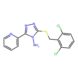 3-[(2,6-Dichlorophenyl)methylthio]-5-(2-pyridyl)-1,2,4-triazole-4-ylamine structure